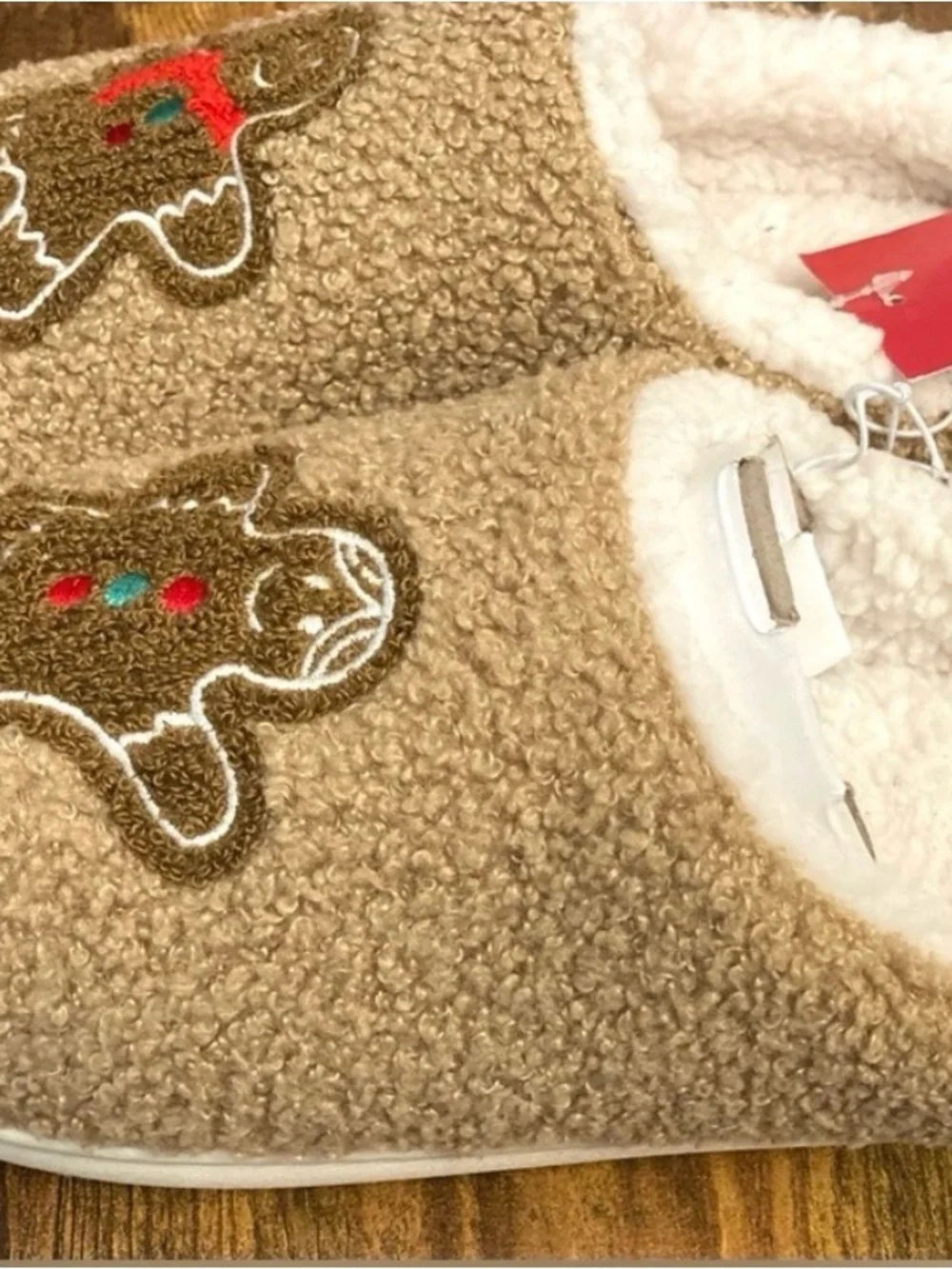 Kids' Gingerbread Scuff Slippers - Wondershop™ Camel  Size 4-5 New
